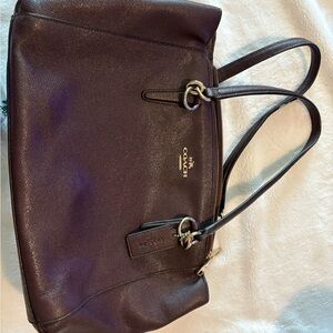 Coach Dark Brown Leather Shoulder Bag